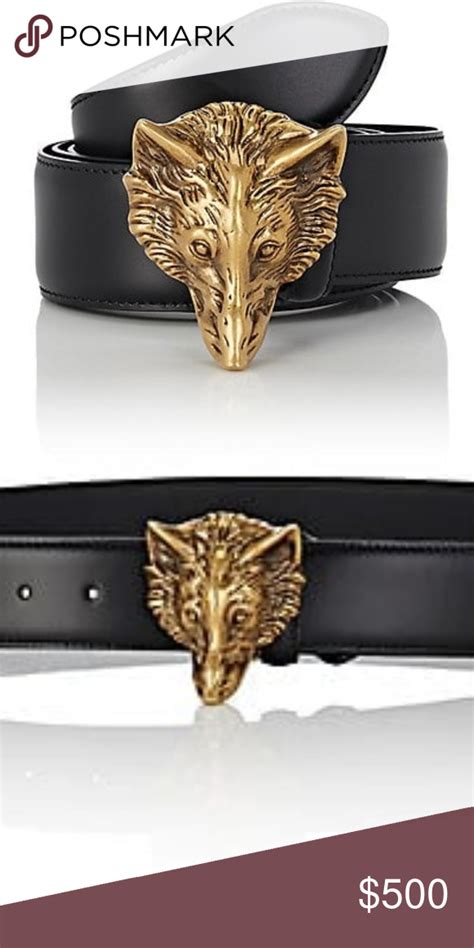 gucci double wolf buckle nylon men's belt|authentic gucci belt men.